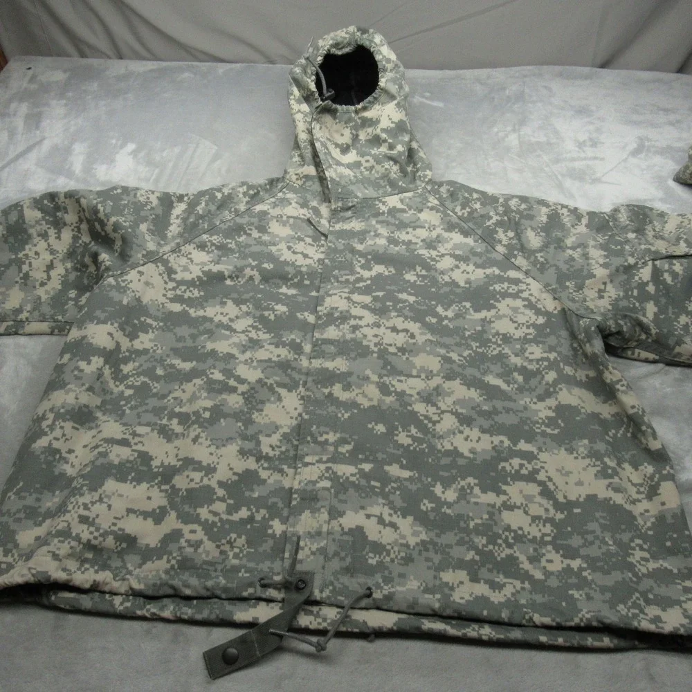 US Military Overgarment‎ Suit Mens L/M Digital Camo Chemical Protective w/Gloves